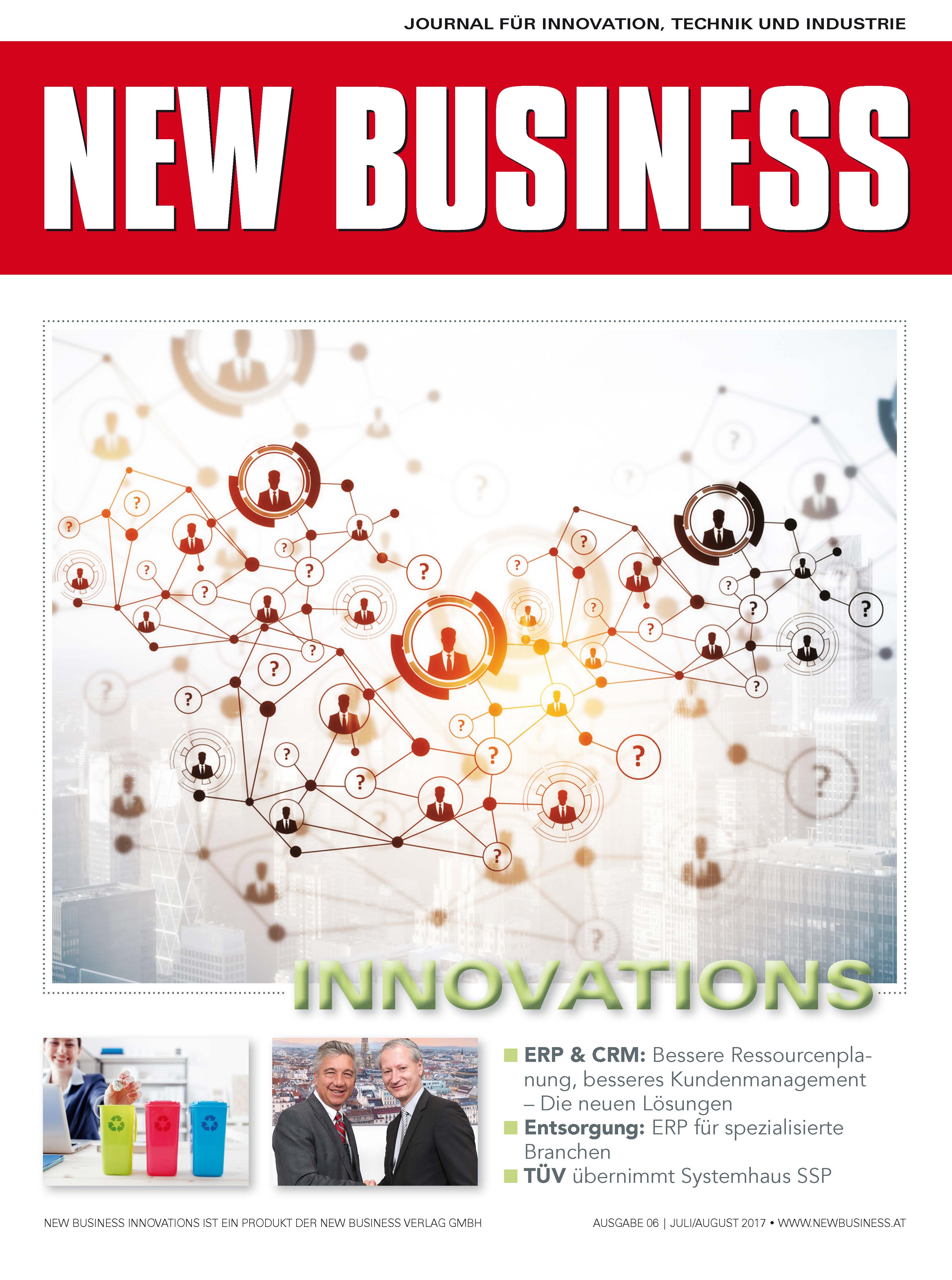 Cover: NEW BUSINESS Innovations - NR. 06, JULI/AUGUST 2017