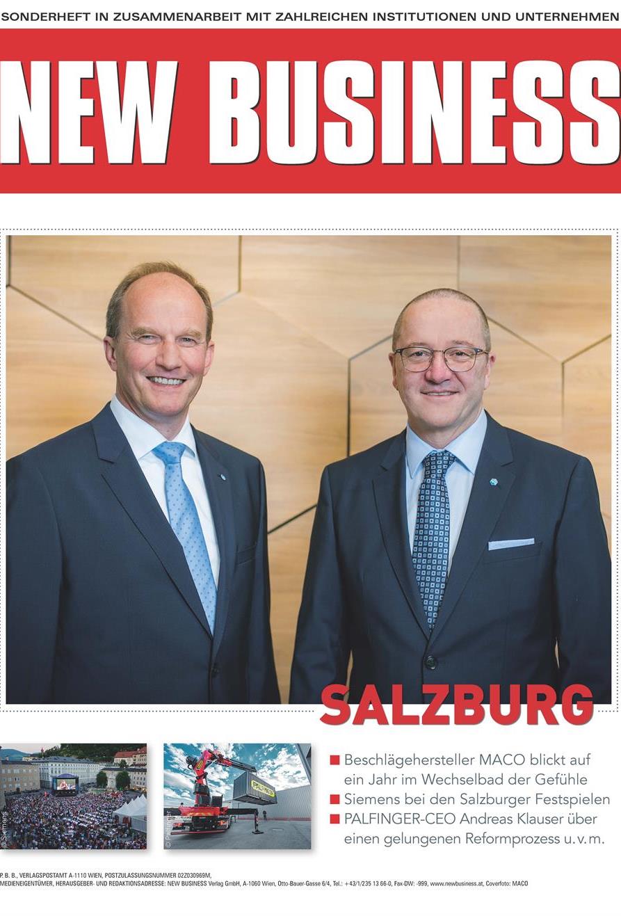 Cover: NEW BUSINESS Bundeslandspecial - SALZBURG 2021
